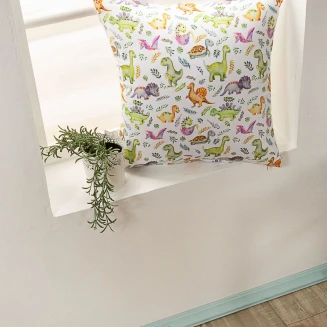 Μαξιλαροθήκη Διακοσμητική  Με Γέμιση 45x45 Teoran Home Dino