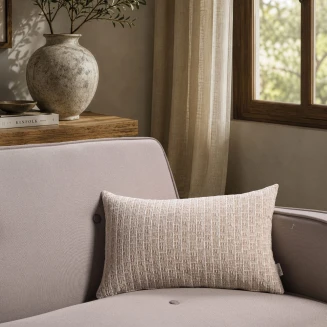 Μαξιλαροθήκη Joliet 02 Sand-65x65cm δαπέδου με γέμιση Teoran Home