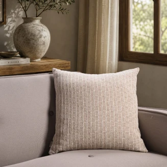Μαξιλαροθήκη Joliet 02 Sand-65x65cm δαπέδου με γέμιση Teoran Home