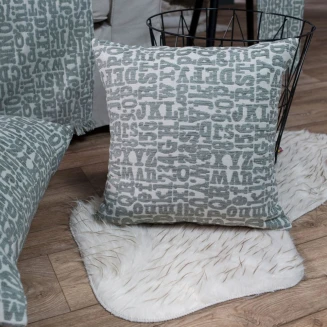 Μαξιλαροθήκη Διακοσμητική Δαπέδου  65x65 Teoran Home Letters 04