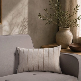 Μαξιλαροθήκη Macon 01 Natural Beige-65x65cm δαπέδου με γέμιση Teoran Home