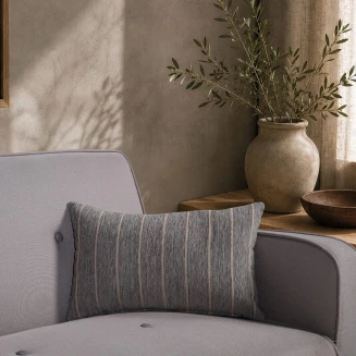 Μαξιλαροθήκη Macon 11 Charcoal Grey-65x65cm δαπέδου με γέμιση Teoran Home