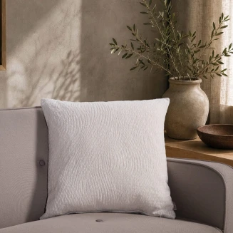 Μαξιλαροθήκη Norman 01 Off White-65x65cm δαπέδου με γέμιση Teoran Home