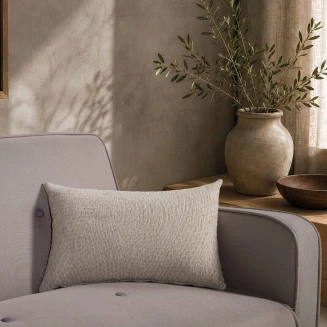Μαξιλαροθήκη Norman 07 Taupe-65x65cm δαπέδου με γέμιση Teoran Home
