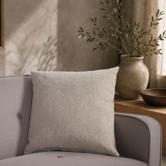 Μαξιλαροθήκη Norman 07 Taupe-65x65cm δαπέδου με γέμιση Teoran Home