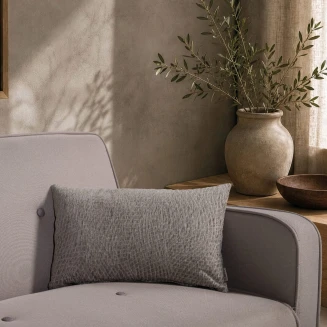 Μαξιλαροθήκη Norman 11 Grey-30x50cm με γέμιση Teoran Home