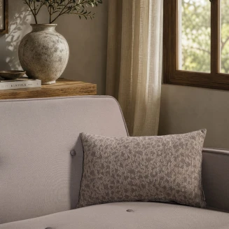 Μαξιλαροθήκη Pearland 03 Natural Taupe-65x65cm δαπέδου με γέμιση Teoran Home