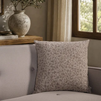 Μαξιλαροθήκη Pearland 03 Natural Taupe-65x65cm δαπέδου με γέμιση Teoran Home