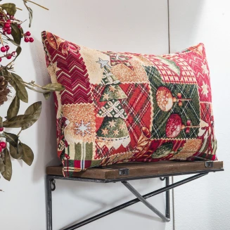 Χριστουγενιάτικη Μαξιλαροθήκη Tinsel - 30x50cm με γέμιση Teoran Home