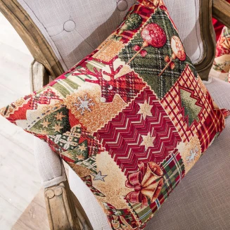 Χριστουγενιάτικη Μαξιλαροθήκη Tinsel - 65x65cm δαπέδου Teoran Home