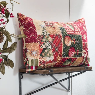 Χριστουγενιάτικη Μαξιλαροθήκη Tinsel - 65x65cm δαπέδου Teoran Home