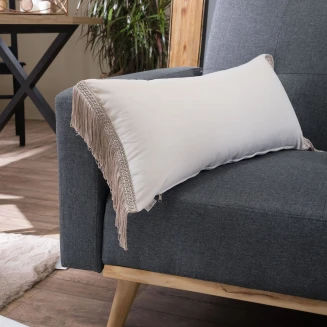 Μαξιλαροθήκη Velvet 01 Με Κρόσι (30x60cm) - 30x60cm με γέμιση Teoran Home