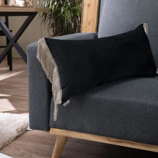 Μαξιλαροθήκη Velvet 06 Με Κρόσι (30x60cm) - 30x60cm Teoran Home