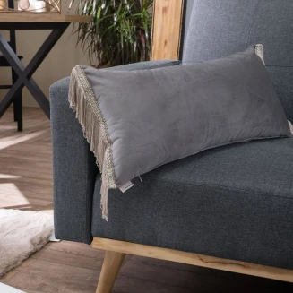 Μαξιλαροθήκη Velvet 11 Με Κρόσι (30x60cm) - 30x60cm με γέμιση Teoran Home