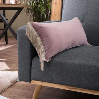 Μαξιλαροθήκη Velvet 12 Με Κρόσι (30x60cm) - 30x60cm Teoran Home