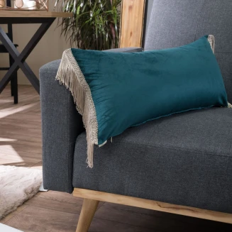 Μαξιλαροθήκη Velvet 13 Με Κρόσι (30x60cm) - 30x60cm με γέμιση Teoran Home