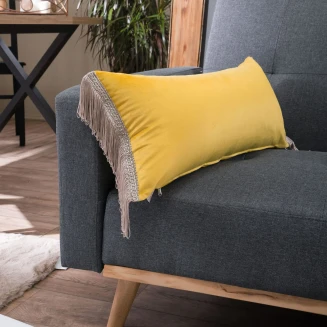 Μαξιλαροθήκη Velvet 14 Με Κρόσι (30x60cm) - 30x60cm με γέμιση Teoran Home