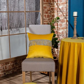 Μαξιλαροθήκη Διακοσμητική   45x45 Teoran Home Velvet 14 Με Κρόσι