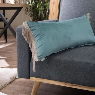Μαξιλαροθήκη Velvet 15 Με Κρόσι (30x60cm) - 30x60cm Teoran Home