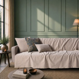 Teoran Home Ριχτάρι Dayton 02 Beige-Τετραθέσιο 180x350cm