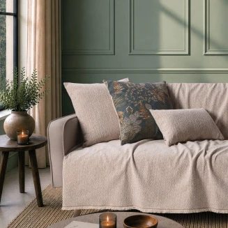 Teoran Home Ριχτάρι Dayton 02 Beige-Τετραθέσιο 180x350cm