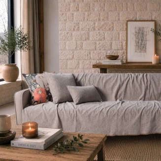 Teoran Home Ριχτάρι Dayton 05 Grey Terracotta-Τετραθέσιο 180x350cm