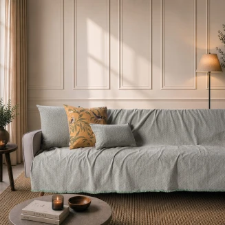 Teoran Home Ριχτάρι Dayton 16 Green Taupe-Τετραθέσιο 180x350cm