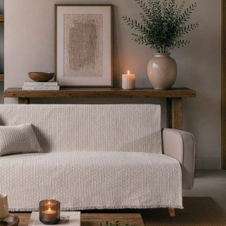 Teoran Home Ριχτάρι Joliet 01 Ivory Pearl-Τετραθέσιο 180x350cm