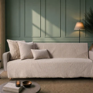 Teoran Home Ριχτάρι Joliet 02 Sand-Τετραθέσιο 180x350cm
