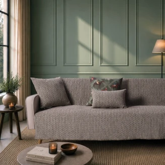 Teoran Home Ριχτάρι Joliet 15 Taupe Olive-Τετραθέσιο 180x350cm