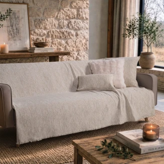 Teoran Home Ριχτάρι Kent 01 Ivory Cream-Τετραθέσιο 180x350cm