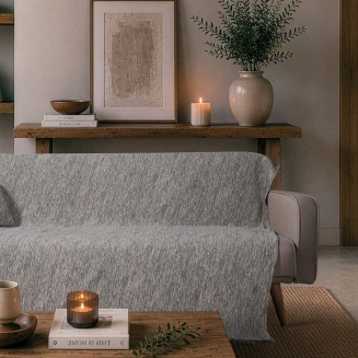 Teoran Home Ριχτάρι Kent 04 Blue Grey-Μονοθέσιο 180x150cm