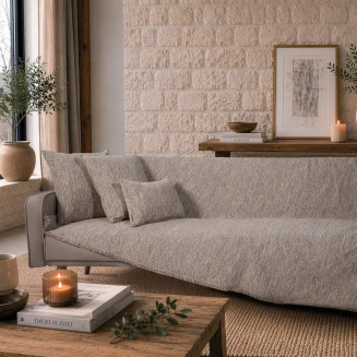 Teoran Home Ριχτάρι Kent 07 Taupe-Τετραθέσιο 180x350cm