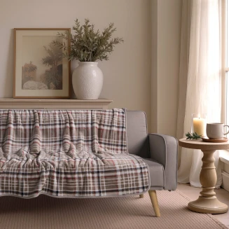 Ριχτάρι-Κουβέρτα Καναπέ 130x170 Teoran Home Berries 2 Beige