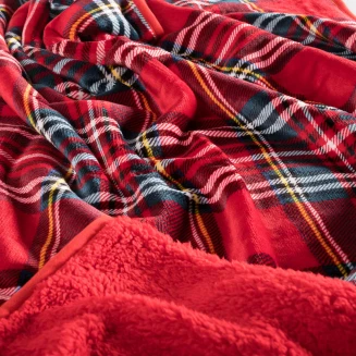 Ριχτάρι-Κουβέρτα Καναπέ 130x170 Teoran Home Berries 10 Red