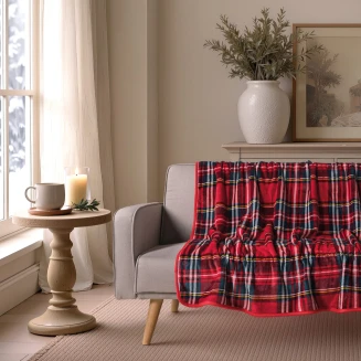 Ριχτάρι-Κουβέρτα Καναπέ 130x170 Teoran Home Berries 10 Red
