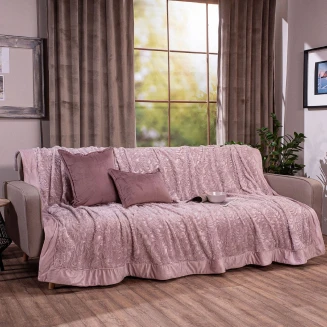 Ριχτάρι- Κουβέρτα Τριθέσιος 160x270 Teoran Home Rose 12