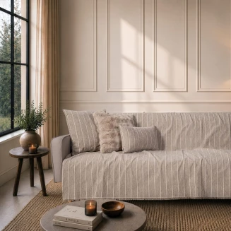 Teoran Home Ριχτάρι Macon 03 Light Brown-Τετραθέσιο 180x350cm