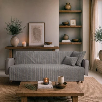 Teoran Home Ριχτάρι Macon 11 Charcoal Grey-Τετραθέσιο 180x350cm