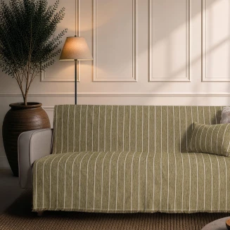 Teoran Home Ριχτάρι Macon 15 Sage Green-Τετραθέσιο 180x350cm