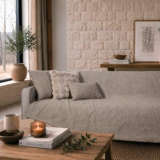 Teoran Home Ριχτάρι Norman 03 Light Brown-Τετραθέσιο 180x350cm