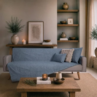 Teoran Home Ριχτάρι Norman 04 Denim Blue-Τετραθέσιο 180x350cm