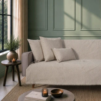 Teoran Home Ριχτάρι Norman 07 Taupe-Τετραθέσιο 180x350cm