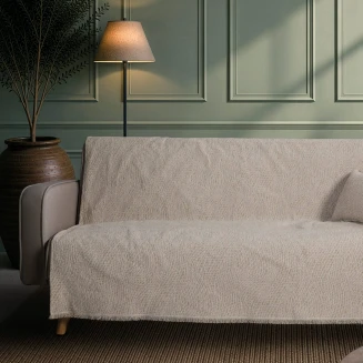 Teoran Home Ριχτάρι Norman 07 Taupe-Τετραθέσιο 180x350cm