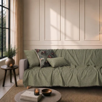 Teoran Home Ριχτάρι Norman 16 Sage Green-Τετραθέσιο 180x350cm