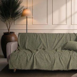 Teoran Home Ριχτάρι Norman 16 Sage Green-Τετραθέσιο 180x350cm