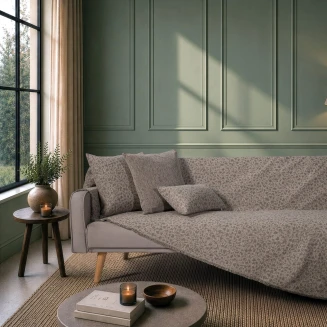 Teoran Home Ριχτάρι Pearland 15 Sage Taupe-Τετραθέσιο 180x350cm