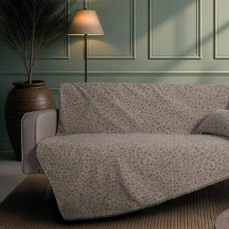 Teoran Home Ριχτάρι Pearland 15 Sage Taupe-Τετραθέσιο 180x350cm
