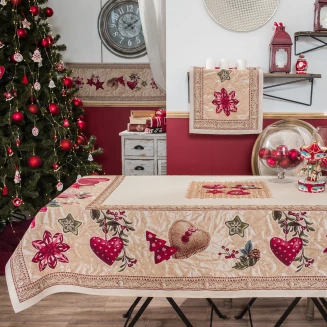 Χριστουγενιάτικη Τραβέρσα Star - 45x140cm Teoran Home