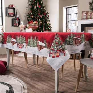 Χριστουγενιάτικο Τραπεζομάντηλο Rudolph - 140x220cm Teoran Home